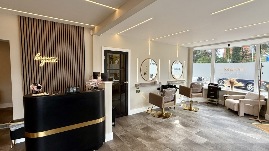 Commercial Builds (3) Modern salon reception with elegant decor